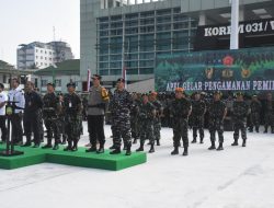 Dandim 0313/Kpr ikuti Apel Gelar Pasukan Secara Serentak Guna Kesiapan TNI Pada Pam Pemilu Tahun 2024