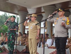 Dandim 0313/Kpr Bersama Kapolres dan Bupati Rokan Hulu Kuatkan pengamanan jelang Pemilu Tahun 2024