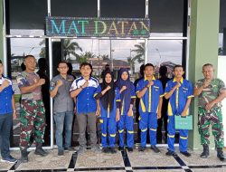 Gunakan Karya Anak Bangsa,Kodim 0313/Kpr Pasang Running Text LED Buatan SMK Negeri 1 Bangkinang