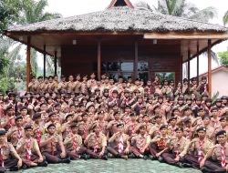 Penutupan Orientasi dan Pengukuhan Pramuka Saka Wira Kartika Kodim 0313/ KPR Angkatan IX Tahun 2024