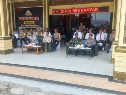 Danramil 01/Bkn Wakili Dandim 0313/KPR Hadiri Apel Gelar Pasukan Ops Langcang Kuning di Mapolres Kampar