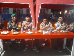 Babinsa Pangkalan Kuras Hadiri Malam Api Unggun, Perjusami SMPN 1 Pkl.Kuras