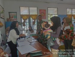 Wujudkan Balita Sehat, Babinsa Dampingi Pelaksanaan Posyandu di Desa Binaan