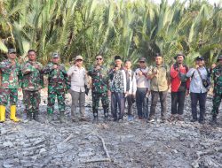 Wujud Sinergitas Kodim 0313/KPR Dengan Dinas Pertanian Kab. Pelalawan Tinjau Lokasi Oplah Rawa