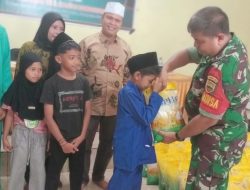Bentuk Peduli Antar Sesama, Babinsa Koramil 06 Siak Hulu Berikan Santunan Kepada Anak Yatim Piatu