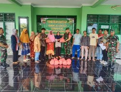 Terus Berbagi, Danramil 06 Siak Hulu Bagi Sembako