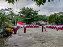 Babinsa 12/XIII Koto Kampar Jadi Inspektur Upacara UPT SDN 004 Tabing