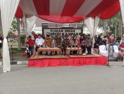 Danramil 01/Bkn Mewakili Dandim HADIRI Lepas Peserta Karnaval Dalam Rangka Memperingati Hardiknas