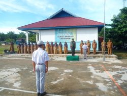 Bentuk Jiwa Nasionalisme, Serka Arnizam Menjadi Pembina Upacara Disekolah Binaan