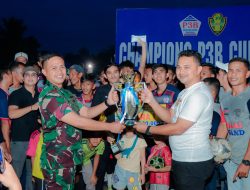 Dandim 0313/KPR Resmi Tutup Turnamen Bola Kaki P3B Cup