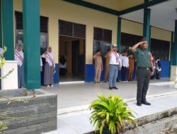 Tanamkan Cinta Tanah Air, Babinsa Jadi Pembina upacara di Sekolah
