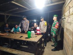 Bhabinkamtibnas dan Babinsa Laksanakan Patroli Wilayah Malam Hari