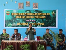 Kodim 0313/Kpr Sosialisasikan Penerimaan Bintara PK Keahlian Khusus Pertanian Tahun 2024