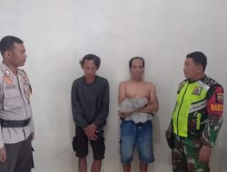 Saat Lakukan Patroli Karhutla, Babinsa dan Bhabinkamtibmas Pergoki 2 Orang Warga Sedang Transaksi Narkoba