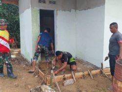 Diluar dugaan, Perehapan MCK Desa Tanjung Belit Selatan Hampir Rampung