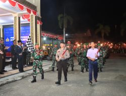 Wakili Dandim0313/ KPR, Kasdim Hadir pada Upacara Malam Taptu