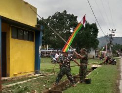 Jelang Penutupan TMMD Ke- 121 Anggota Satgas Lakukan Sejumlah Persiapan