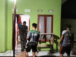 Semangat Kerja Ekstra, Satgas TMMD Lembur Untuk Pencapaian Target RTLH
