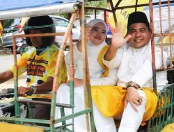 H. Nasarudin,SH.MH Pemimpin Sederhana dan Berjiwa Besar Gunakan Becak Daftar ke KPU Pelalawan