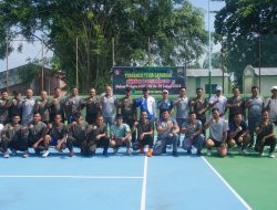 Kodim 0313/KPR Gelar Turnamen Tenis Lapangan, Meriahkan HUT ke-79 TNI Jalin Sinergitas dan Sportivitas