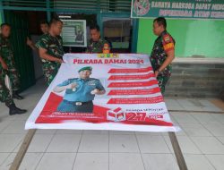 Wujudkan Pilkada Damai, Koramil 07/Kampar Pasang Baliho Deklarasi Damai