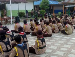 Babinsa Koramil 04/Pkl Kuras Menjadi Juri Penilai Lomba PBB HUT Gudep 001-002 SMAN 1 PKl.Kuras Ke -25