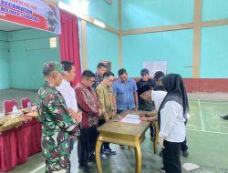 Babinsa Koramil 04/Pkl Kuras Hadiri Pelantikan dan Pembekalan Pengawas Tempat Pemungutan Suara