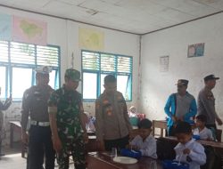 Babinsa Koramil 10 Kunto Darussalam Kodim 0313/KPR Pantau Kegiatan MBG