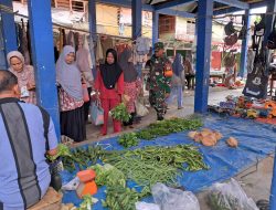 Pastikan Harga Sembako Normal, Serda Taufik Hidayat Patroli di Pasar
