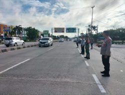 Tingkatkan Keamanan di Hari Raya Idul Fitri Tahun 2025, Anggota Koramil 05/KK Jaga Pospam Sp Rimbo Panjang Kec Tambang
