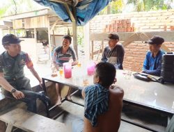 Babinsa Serda J.A. Sitorus Himbau Warga Untuk Jauhi Kecanduan Judol dan Pinjol