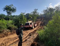Babinsa Serda Devison Lasmanto Lanjutkan Dukungan Kegiatan Karya Bakti TNI di Desa Tanjung
