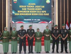 Estafet Kepemimpinan di Kodim 0313/KPR: Letkol Inf Setiawan Hadi Nugroho ,SH, M.I.P Serahkan Tongkat Komando kepada Letkol Czi Satriady Prabowo, S.I.P., M.Si