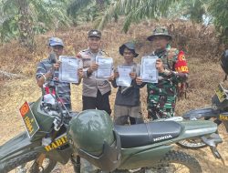 Babinsa Koramil 08/Tdn dan Bhabinkatimas Patroli Bersama Cegah Karhutla Melalui Patroli