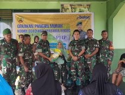 Koramil 12/XIII Koto Kampar Gelar Pasar Murah Beras Untuk Masyarakat