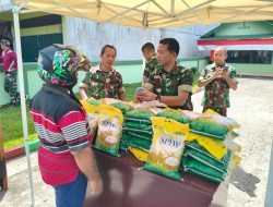 Koramil 01/Bkn Gelar Gerakan Program Pangan Murah Beras SPHP