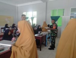 Babinsa Koramil 01/Bkn Dampingi Pendistribusian Perdana Makan Bergizi Gratis di Kecamatan Bangkinang Kota