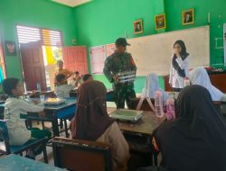 Dukung Program Pemerintah Dalam Pemenuhan Gizi Anak Usia Sekolah, Babinsa Koramil 16/Tapung Pantau Pelaksanaan MBG