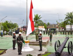 Kodim 0313/KPR Laksanakan Upacara Bendera 17-an Dengan Penuh Khidmat, Sebagai Bentuk Dari Rasa Nasionalisme Yang Kuat