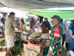 Pastikan Harga Sembako Stabil, Babinsa Monitoring Dipasar Tradisional