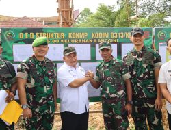 Tinjau Pembangunan KDKMP Diwilayah Kab. Kampar, Irutum Itdam XIX/Tuanku Tambusai Kunjungi Kodim 0313/ KPR