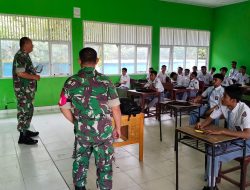 Ajak Pelajar Jadi Tentara, Babinsa Koramil 01/Bkn Datangi Sekolah Sosialisasikan Rekrutmen TNI AD