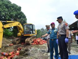 TNI AL Bersama Forkopimda Kota Semarang Musnahkan 133,5 Ton Bawang Bombay Ilegal