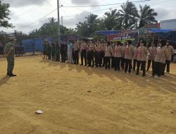 Danramil 03/Bunut Pimpin Karya Bakti Pembersihan Pasar Kuala Semundam