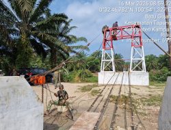 Pembangunan Jembatan Garuda Kodim 0313/KPR di Batu Gajah Terus Digenjot Menuju Kesempurnaan