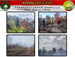 Gempur Karhutla di Dua Kabupaten, Prajurit Kodim 0313/KPR Masuki Hari Keenam Pendinginan Lahan