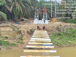 Harapan Warga Desa Batu Gajah Semakin Nyata, Pembangunan Jembatan Garuda Kodim 0313/KPR Berjalan Pesat