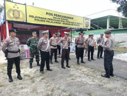 Sinergi Babinsa Koramil 03/Bunut Laksanakan Pengamanan Pos Lebaran di Pos Lantas Simpang Beringin