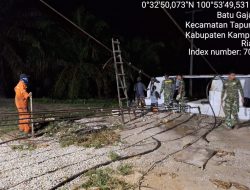 Kerja Lembur Malam, Pembangunan Jembatan Garuda di Desa Batu Gajah Terus Meningkat