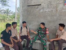 Peduli Dengan Generasi Muda, Babinsa Koramil 14/Kepenuhan Sosialisasi Bahaya Narkoba Kepelajar